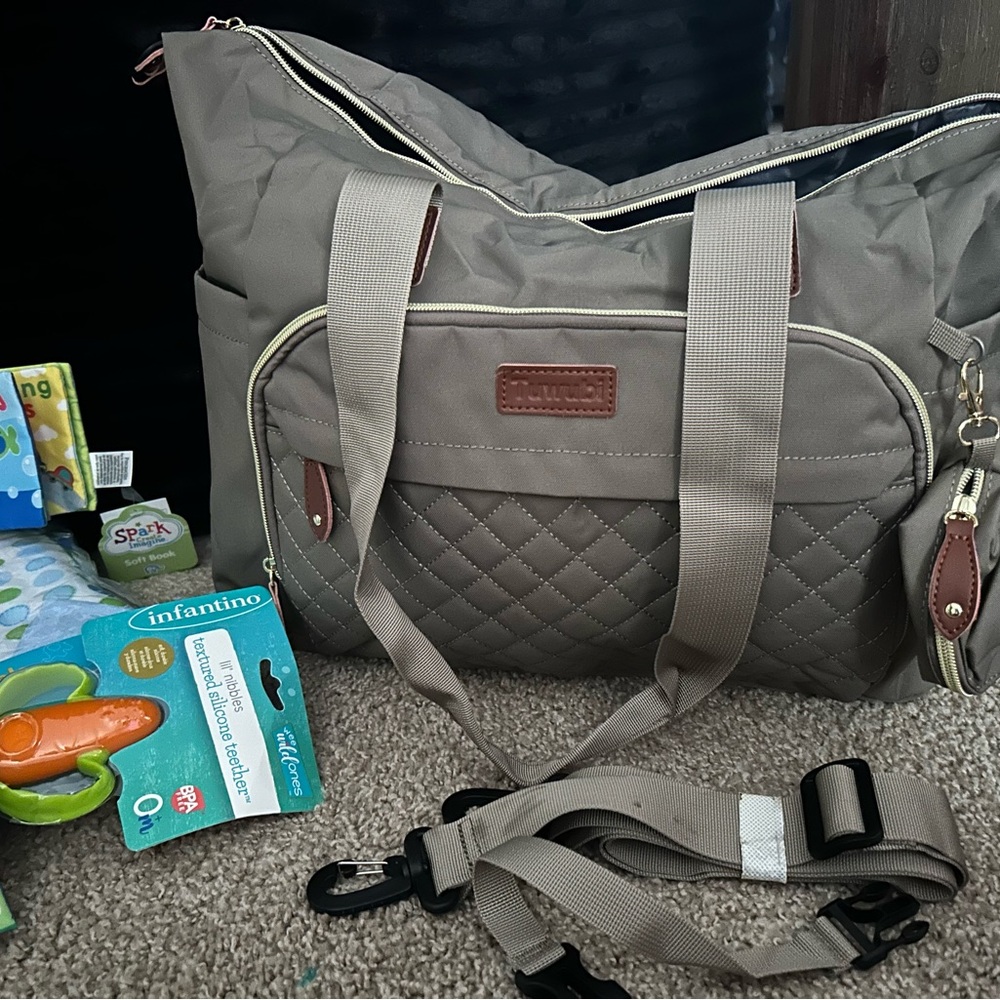 Stylish Taupe Diaper Bag Baby Lot
